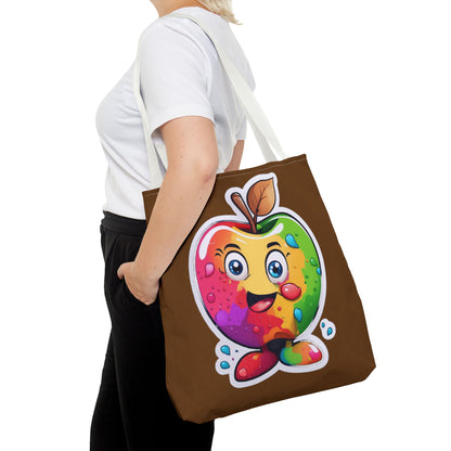 Colorful Apple Tote Bag - Vibrant Grocery Shopping Carryall