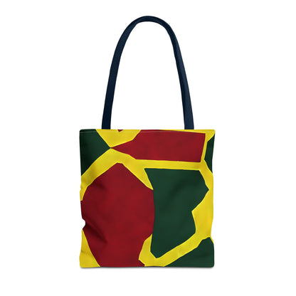 Red Yellow Tote Bag with Print