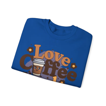 Unisex Heavy Blend™ Crewneck Sweatshirt Love Coffee and Dogs