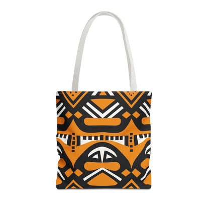 Tribal Tote Bag - Orange and Black Design