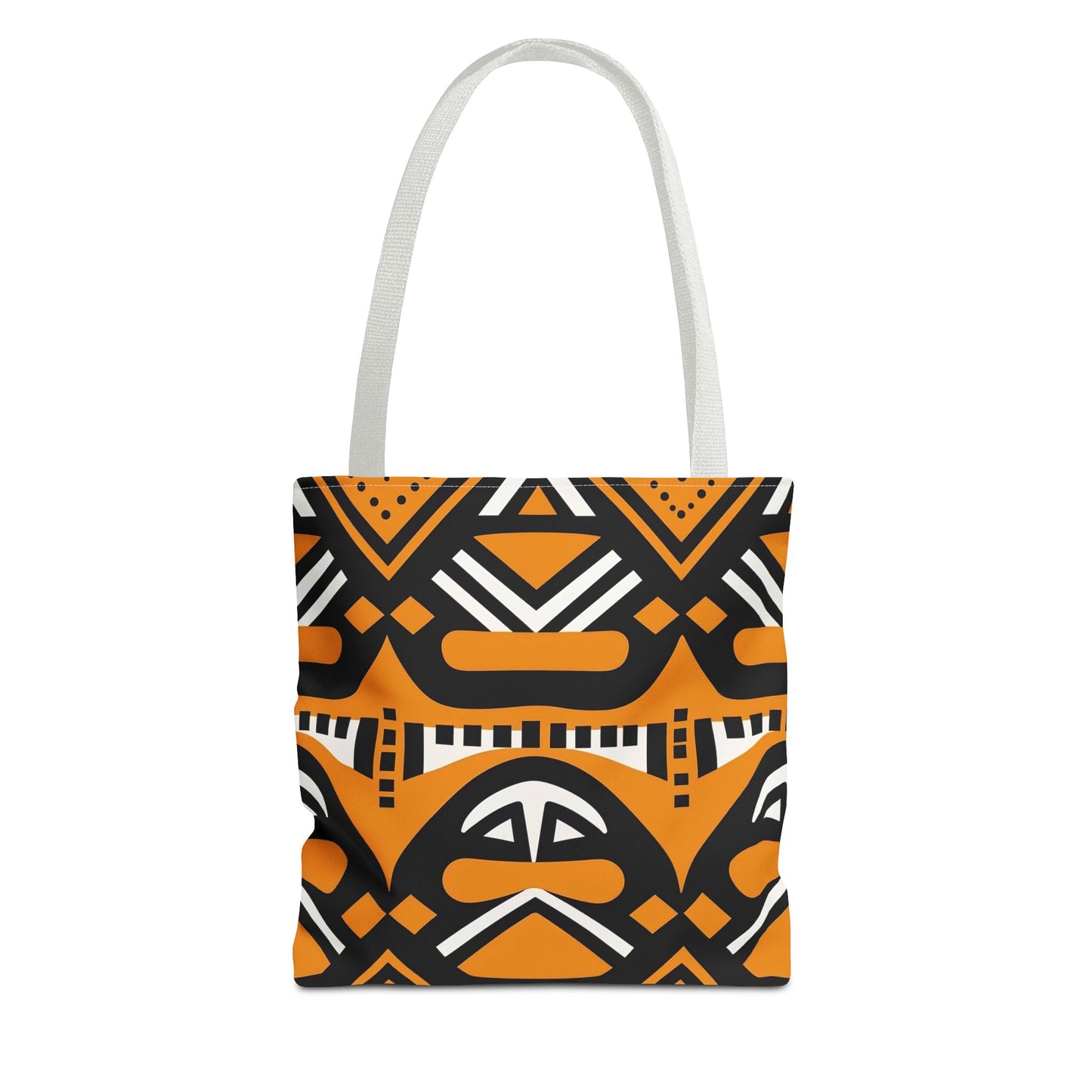 Tote Bag - Tribal Black & Orange Print