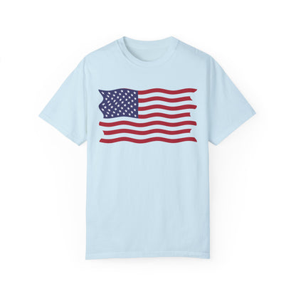 Unisex Garment-Dyed T-shirt USA FLAG