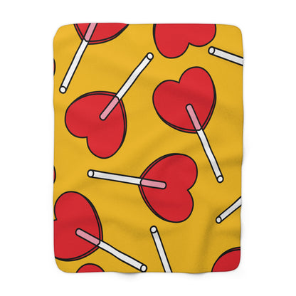 Sherpa Fleece Blanket - Lolipop Design