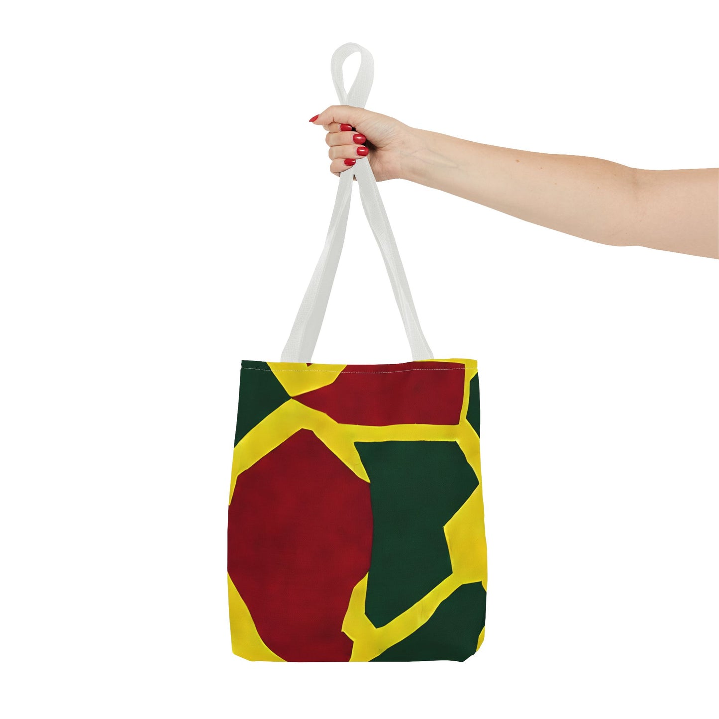 Red Yellow Tote Bag with Print