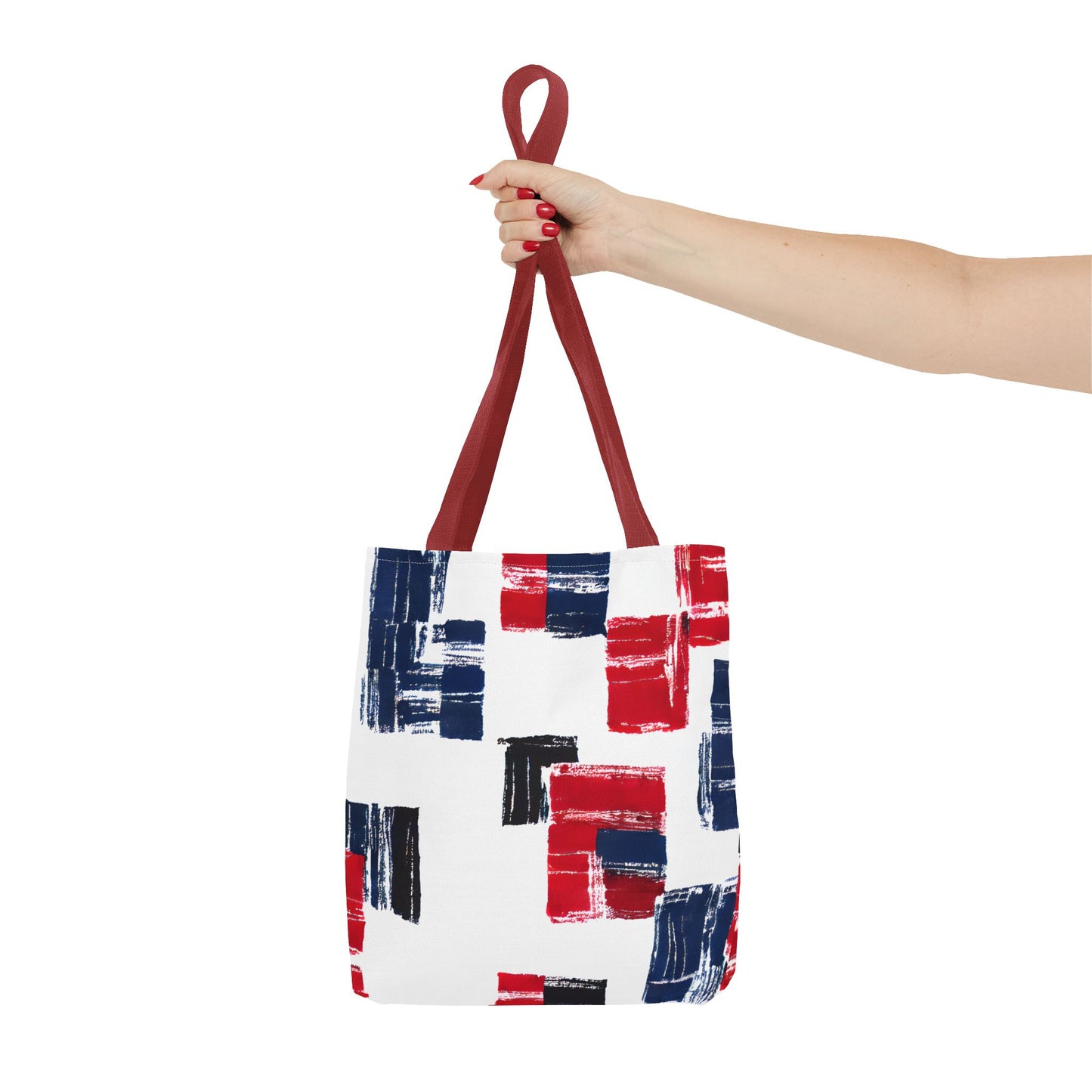 Red and Blue Tote Bag