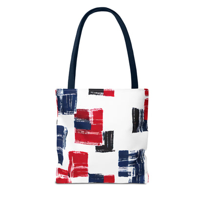 Red and Blue Tote Bag