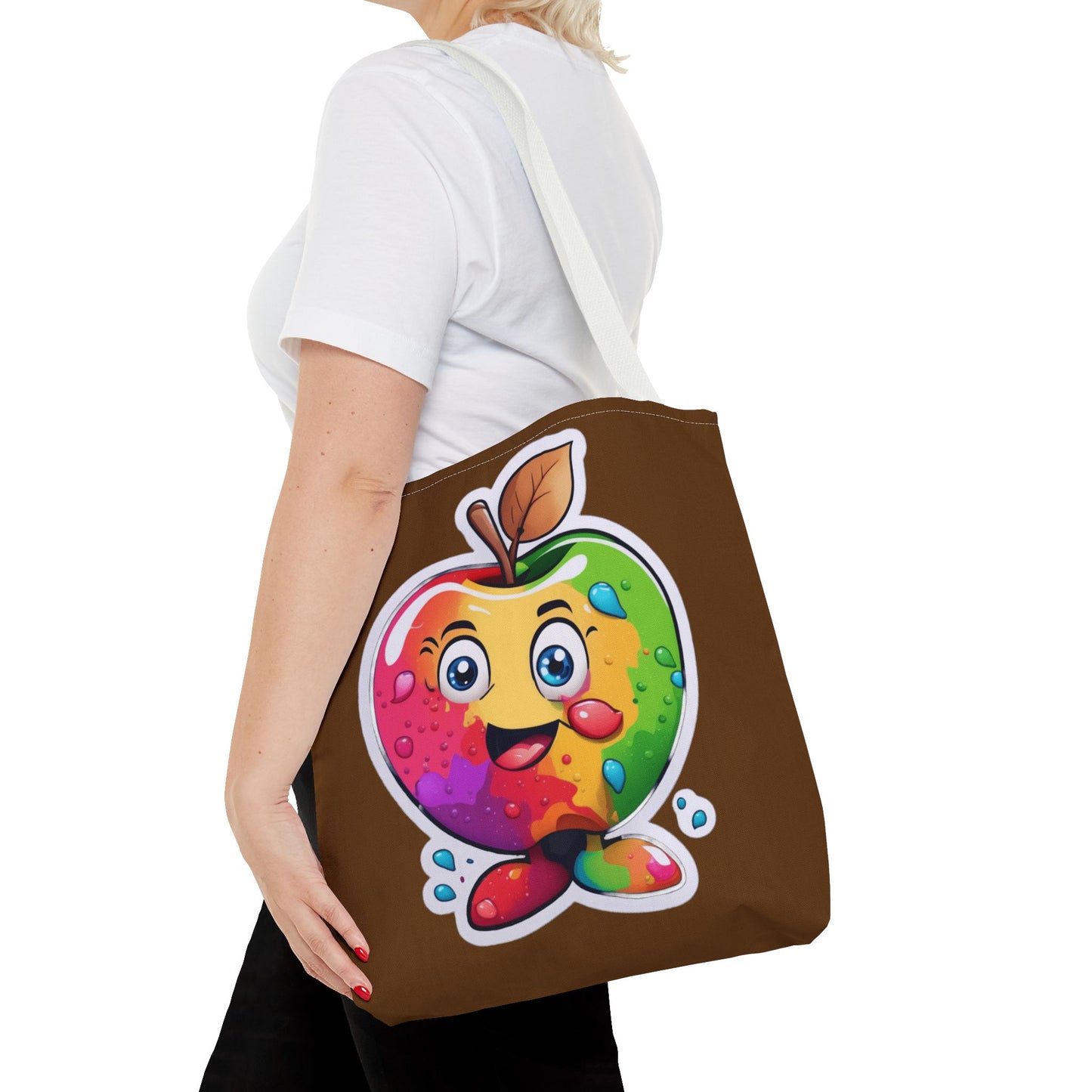 Colorful Apple Tote Bag - Vibrant Grocery Shopping Carryall