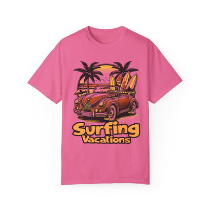 Surfing Unisex Garment-Dyed T-shirt