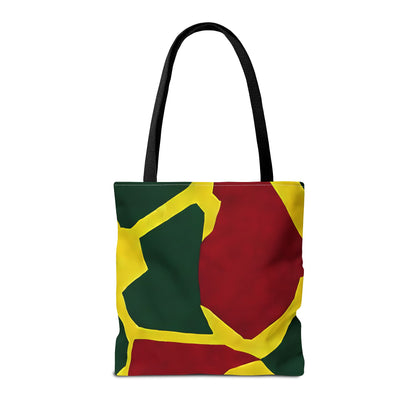 Red Yellow Tote Bag with Print