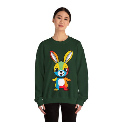 Multicoloured Bunny Unisex Heavy Blend™ Crewneck Sweatshirt