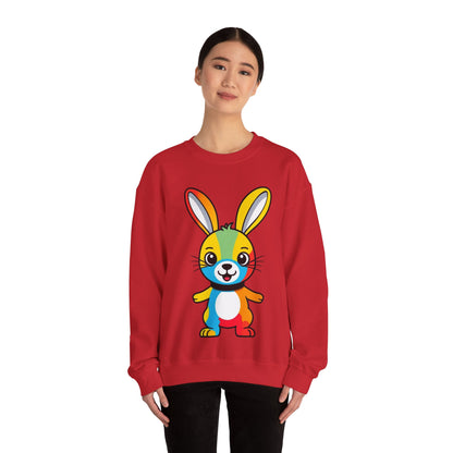 Multicoloured Bunny Unisex Heavy Blend™ Crewneck Sweatshirt