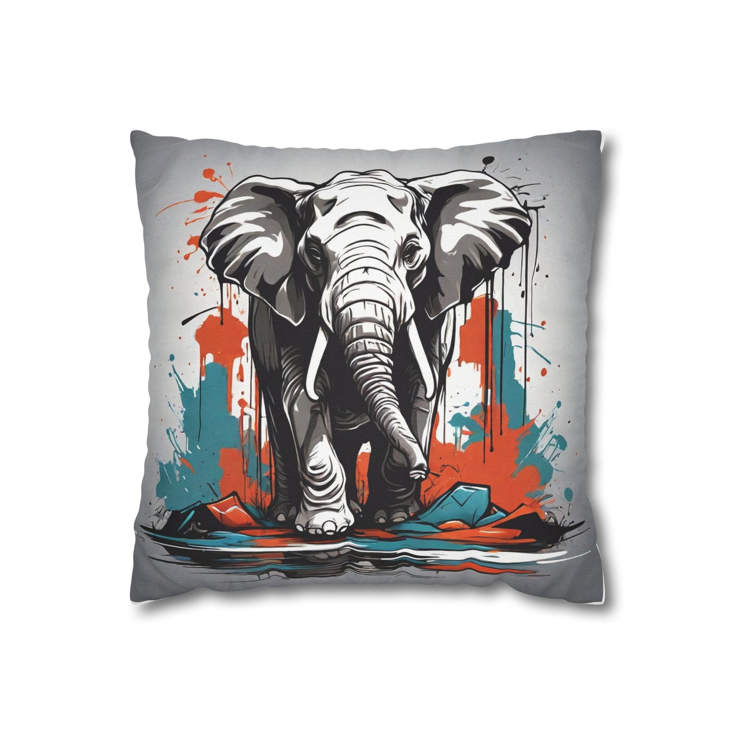 Pillowcase Elephant Design Spun Polyester