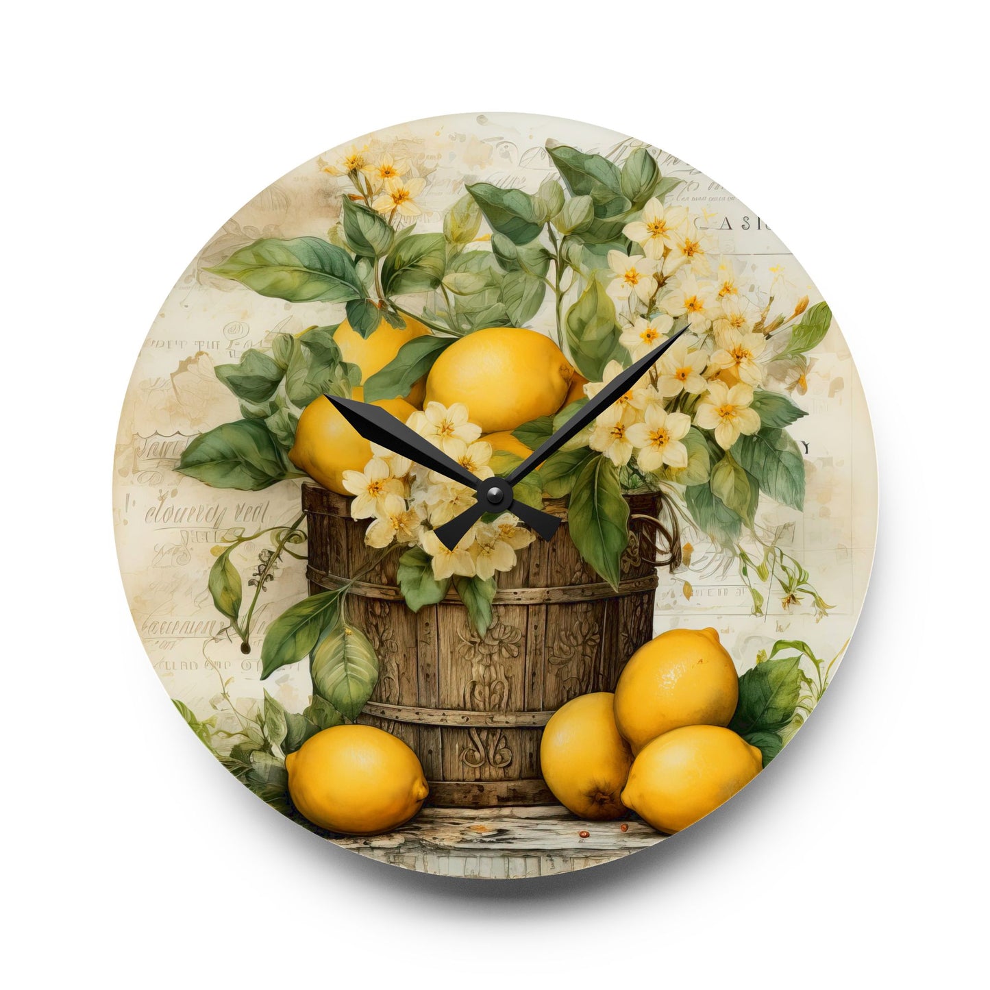 Lemon Display Acrylic Wall Clock