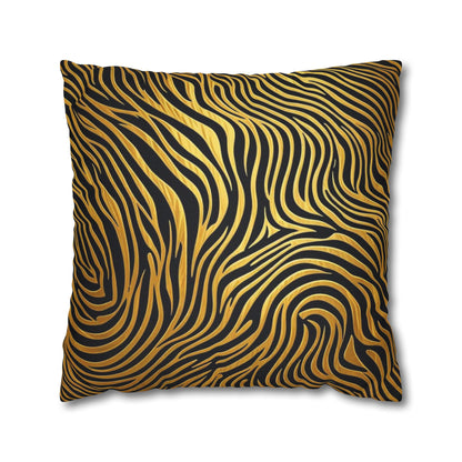 Pillowcase Gold & Black Modern Design