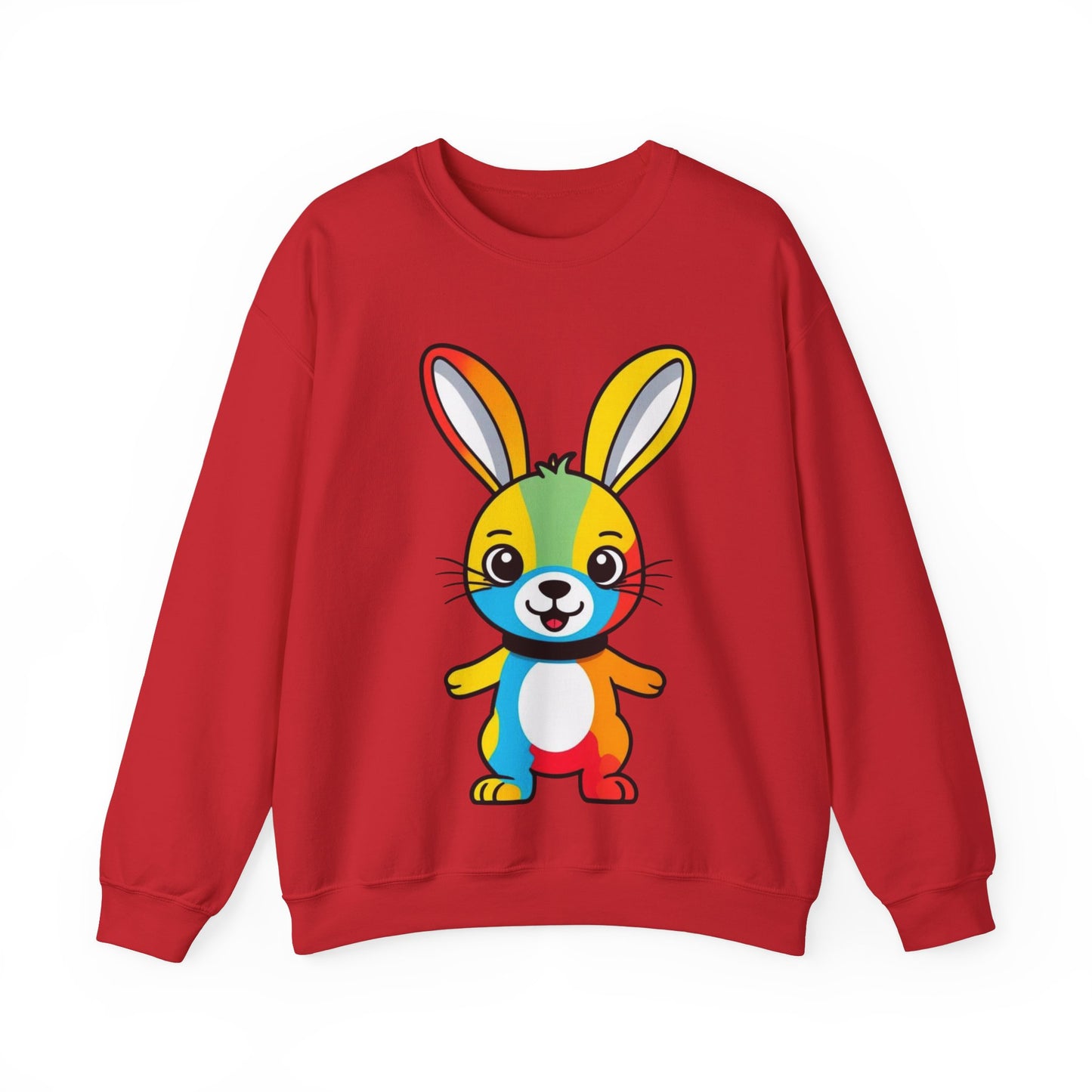 Multicoloured Bunny Unisex Heavy Blend™ Crewneck Sweatshirt