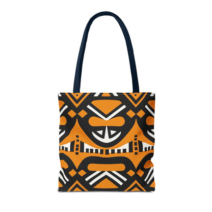 Tribal Tote Bag - Orange and Black Design