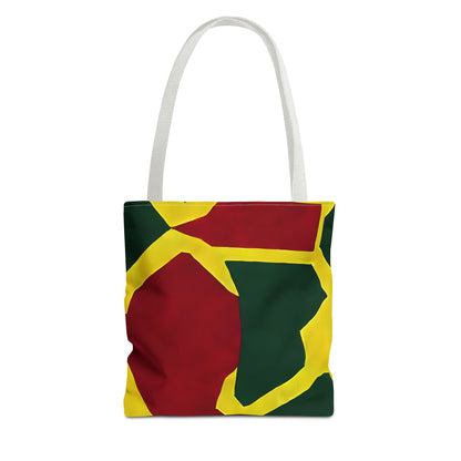 Red Yellow Tote Bag with Print