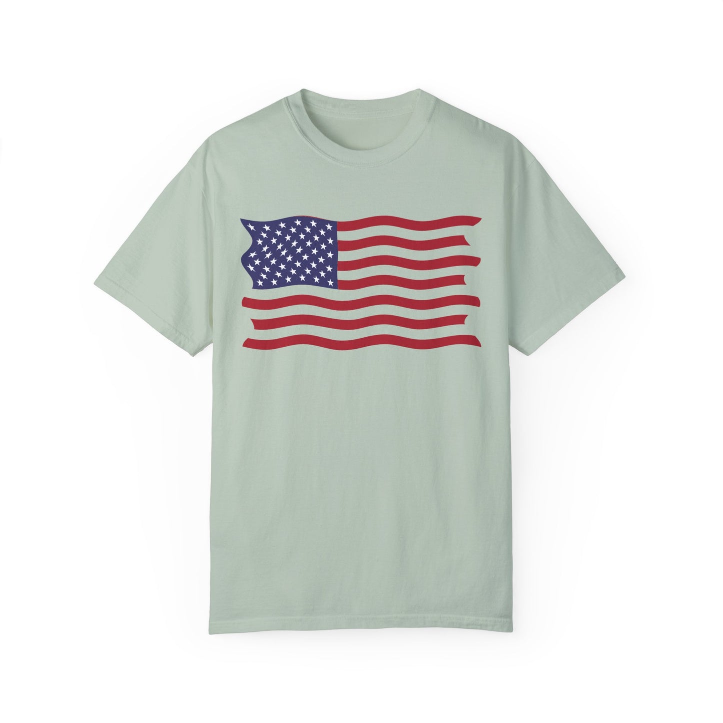 Unisex Garment-Dyed T-shirt USA FLAG