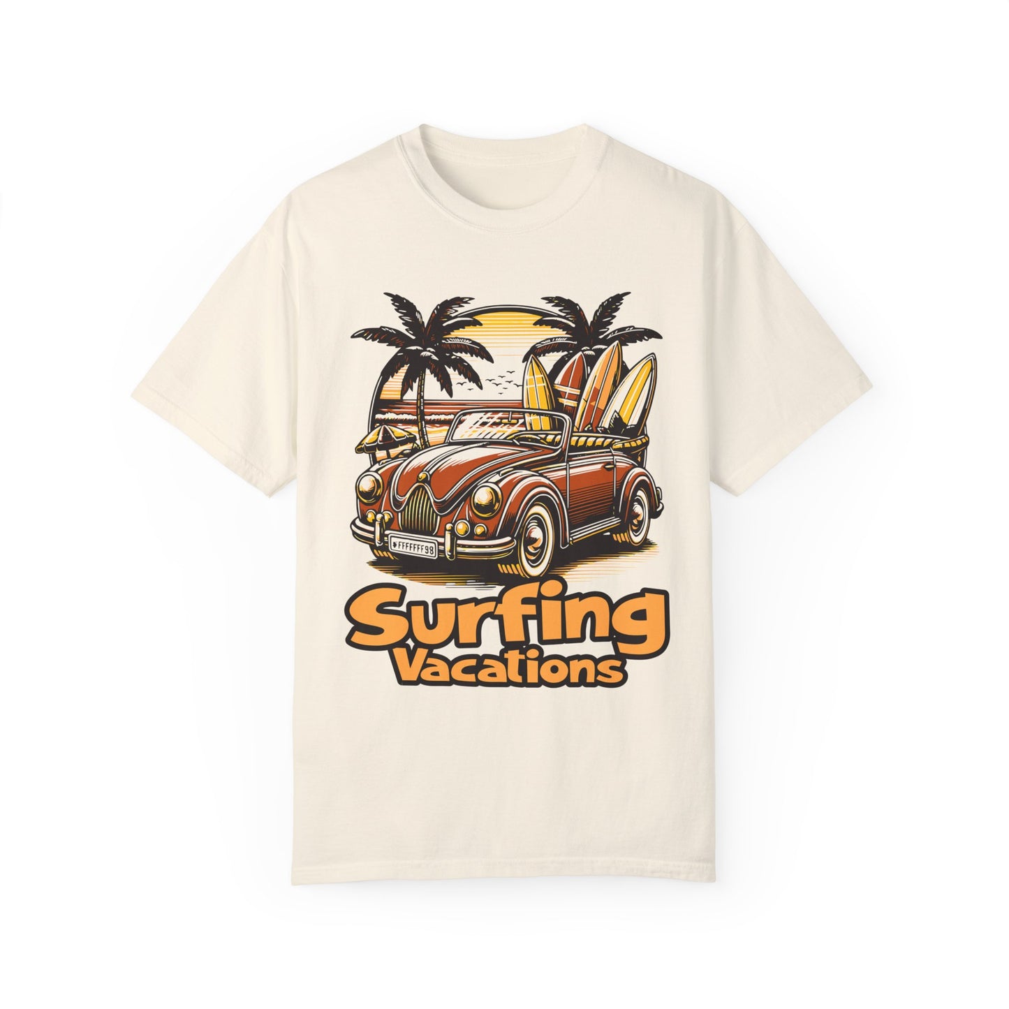 Surfing Unisex Garment-Dyed T-shirt