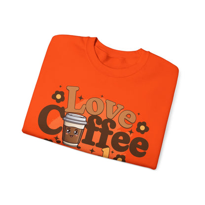 Unisex Heavy Blend™ Crewneck Sweatshirt Love Coffee and Dogs