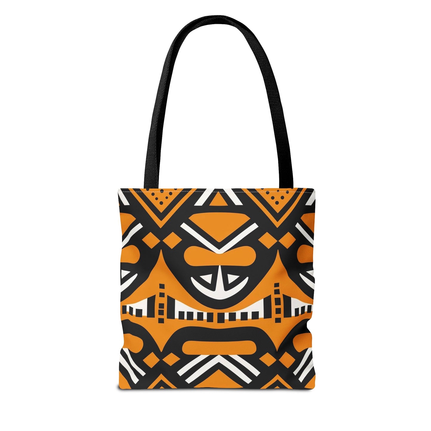 Tote Bag - Tribal Black & Orange Print