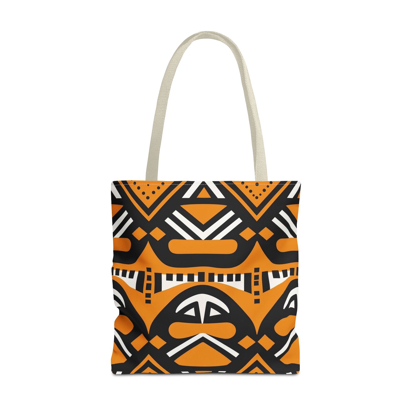 Tote Bag - Tribal Black & Orange Print