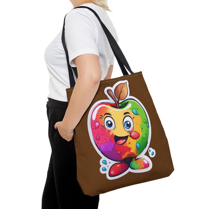 Colorful Apple Tote Bag - Vibrant Grocery Shopping Carryall