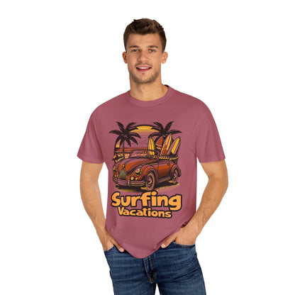 Surfing Unisex Garment-Dyed T-shirt