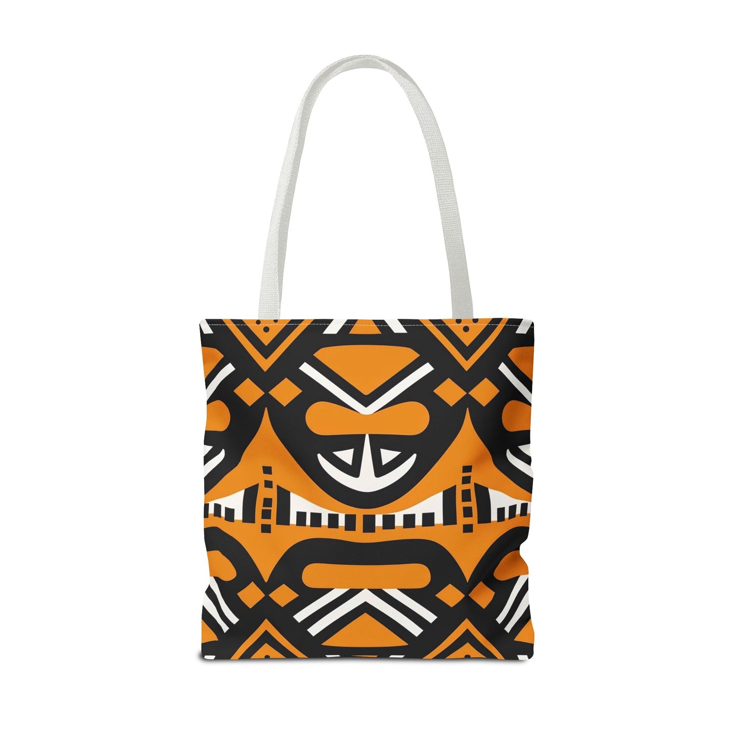 Tribal Tote Bag - Orange and Black Design