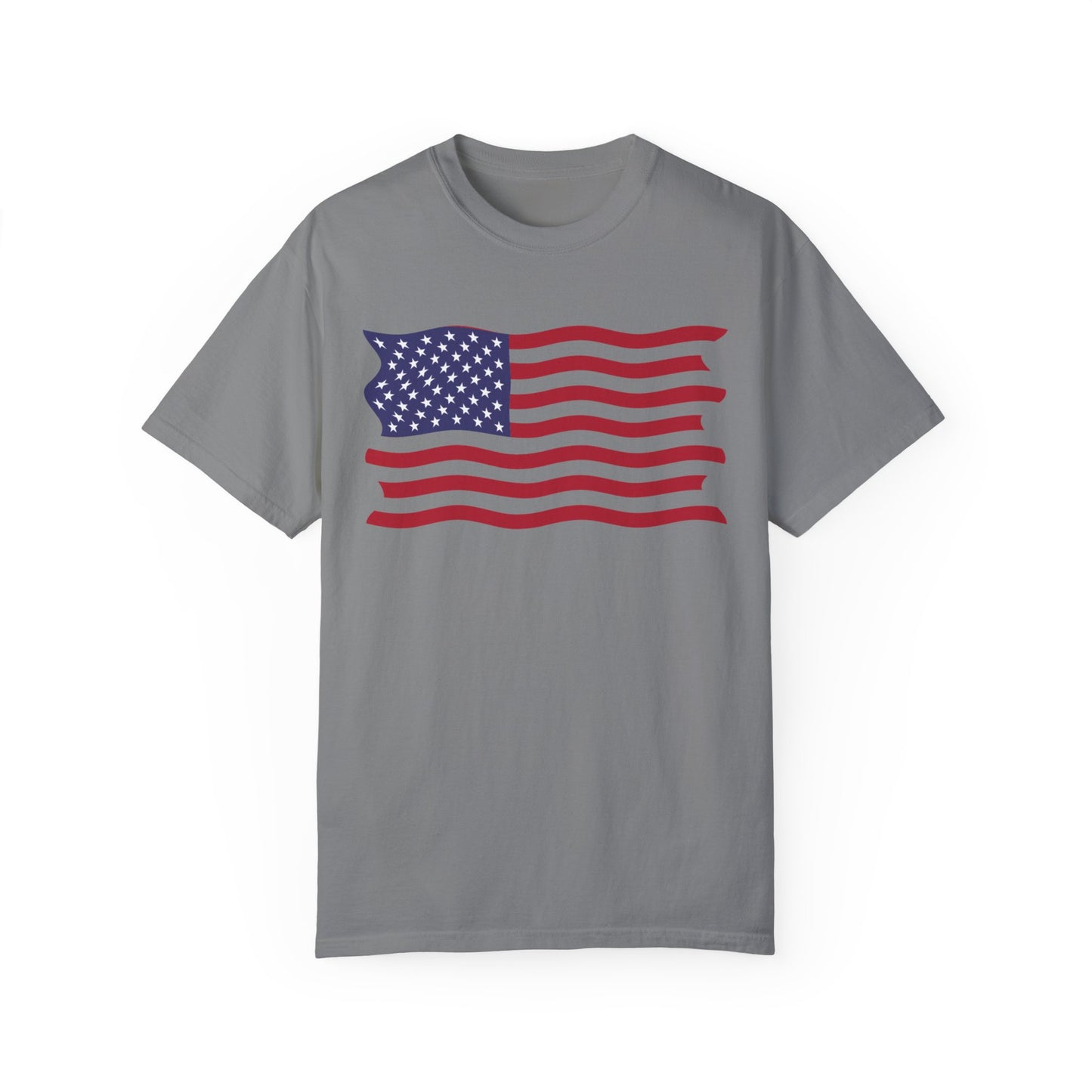 Unisex Garment-Dyed T-shirt USA FLAG