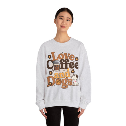 Unisex Heavy Blend™ Crewneck Sweatshirt Love Coffee and Dogs