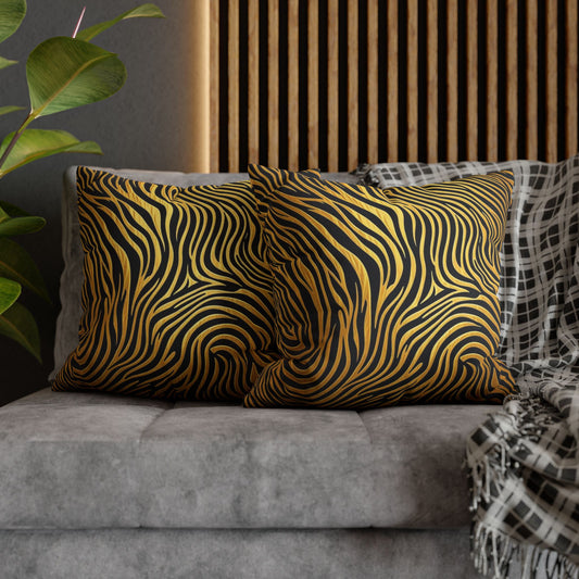 Pillowcase Gold & Black Modern Design