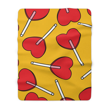 Sherpa Fleece Blanket - Lolipop Design