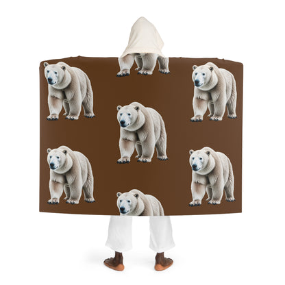 Sherpa Fleece Blanket with White Polar Bear Design