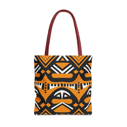 Tote Bag - Tribal Black & Orange Print