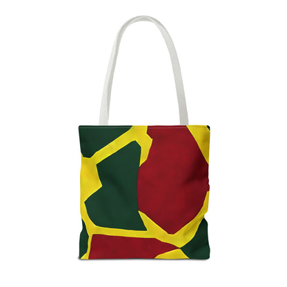 Red Yellow Tote Bag with Print