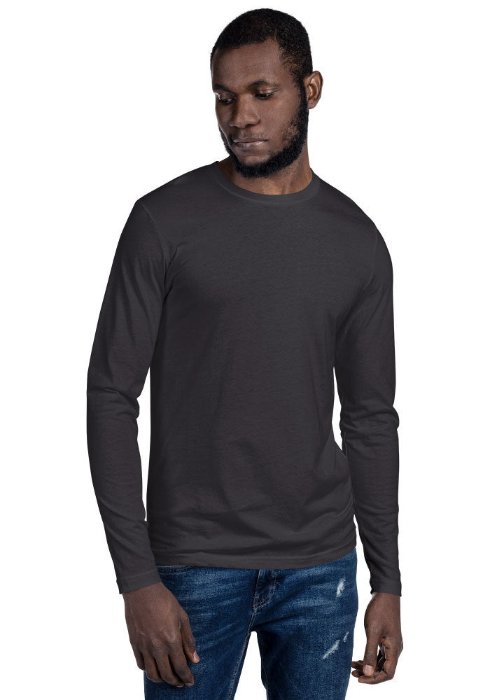 3601 Premium Fitted Long Sleeve Crew