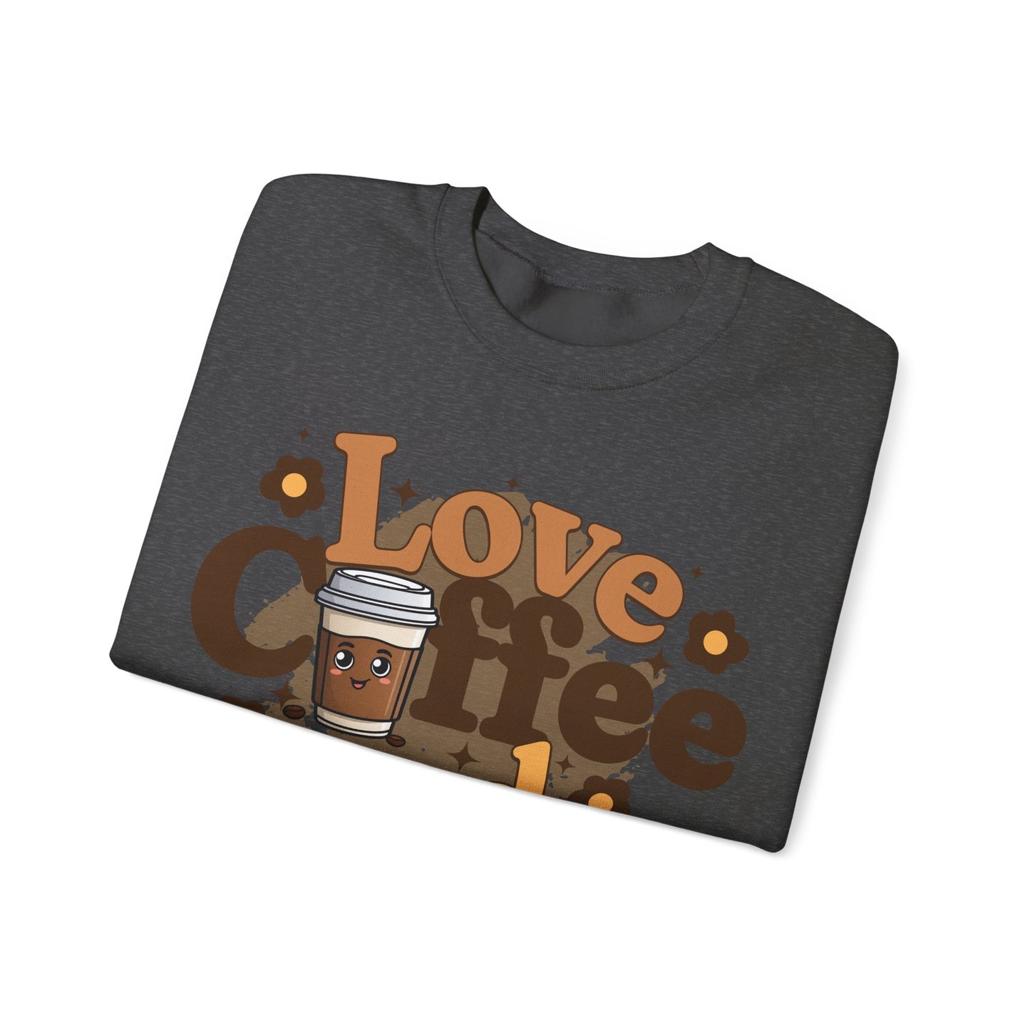 Unisex Heavy Blend™ Crewneck Sweatshirt Love Coffee and Dogs