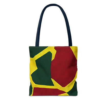 Red Yellow Tote Bag with Print