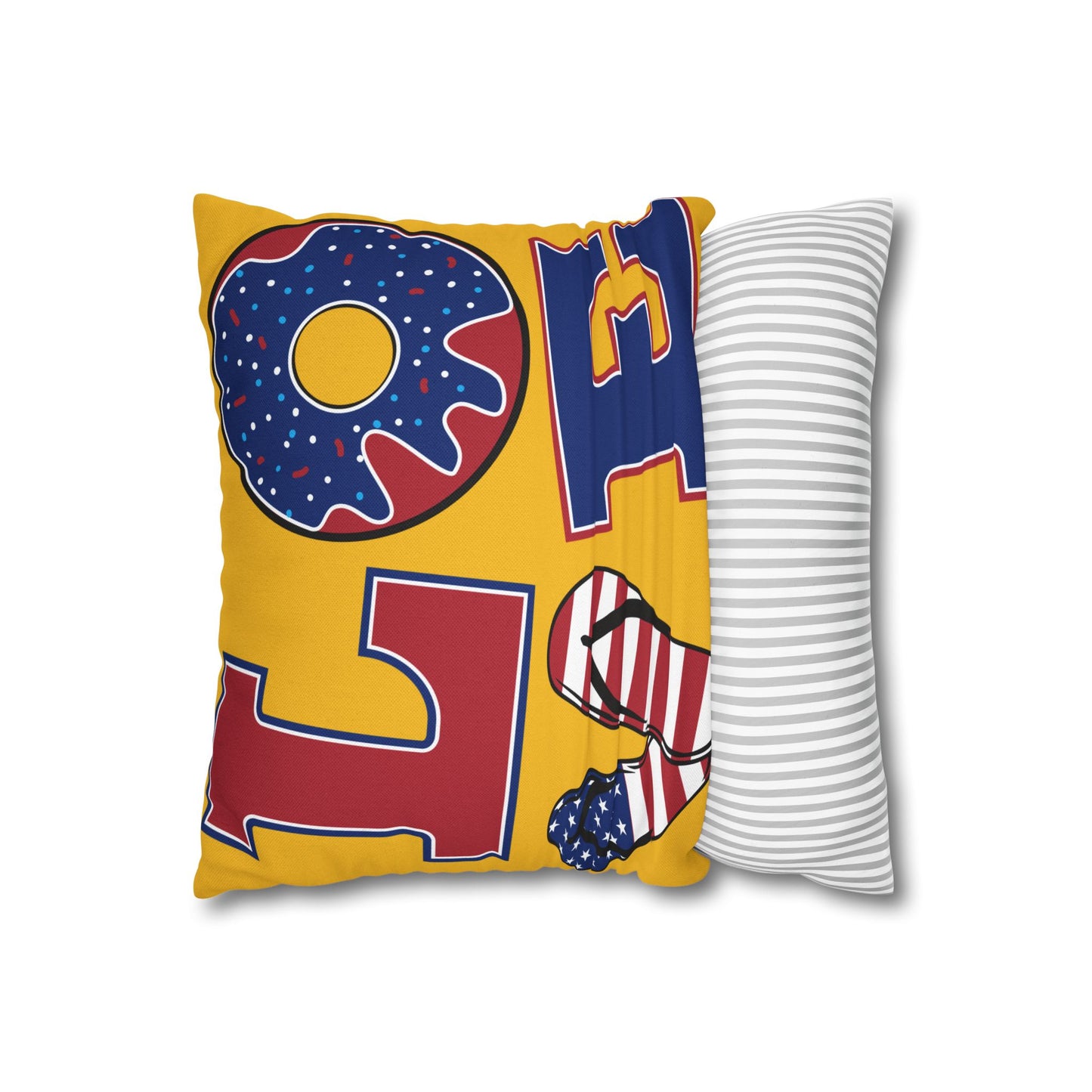 Love for USA Spun Polyester Square Pillowcase