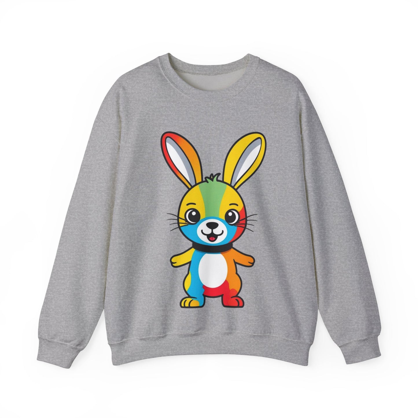 Multicoloured Bunny Unisex Heavy Blend™ Crewneck Sweatshirt