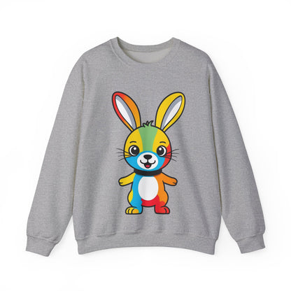 Multicoloured Bunny Unisex Heavy Blend™ Crewneck Sweatshirt