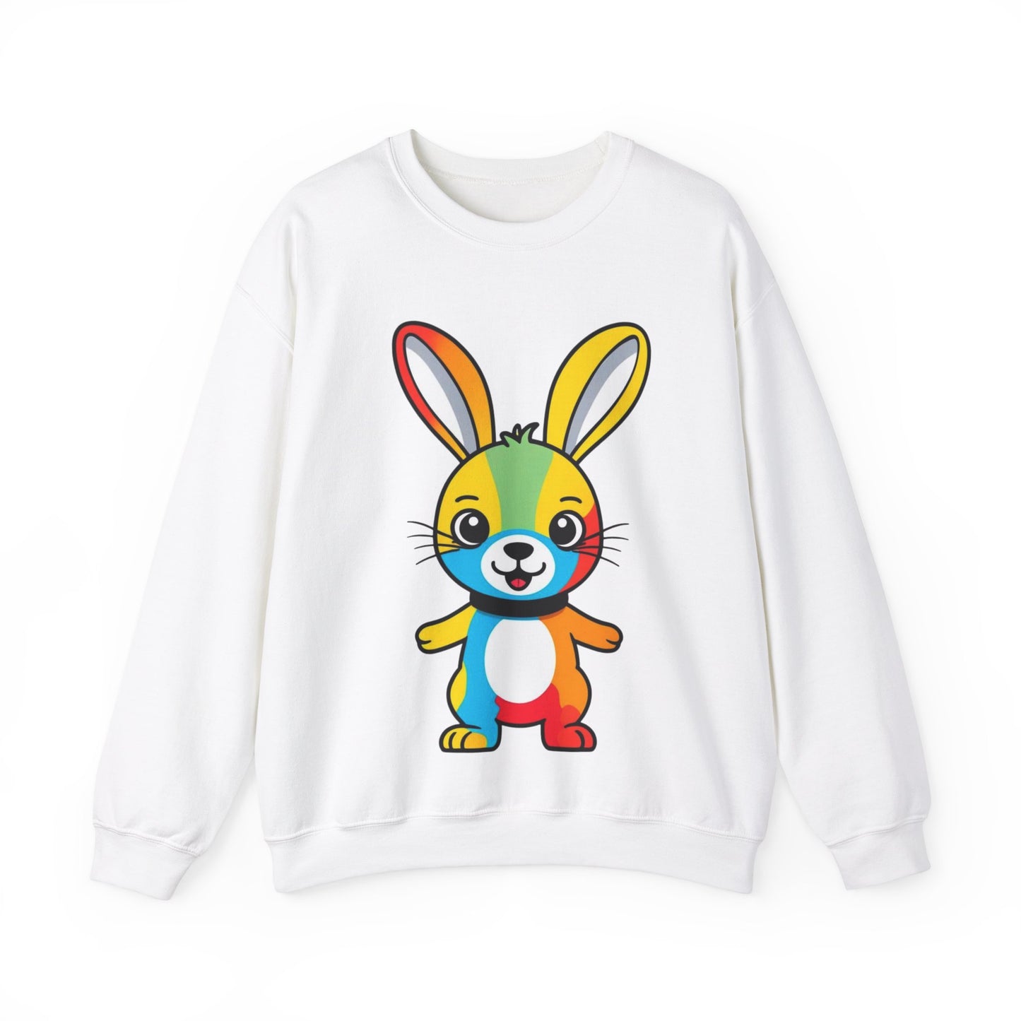 Multicoloured Bunny Unisex Heavy Blend™ Crewneck Sweatshirt