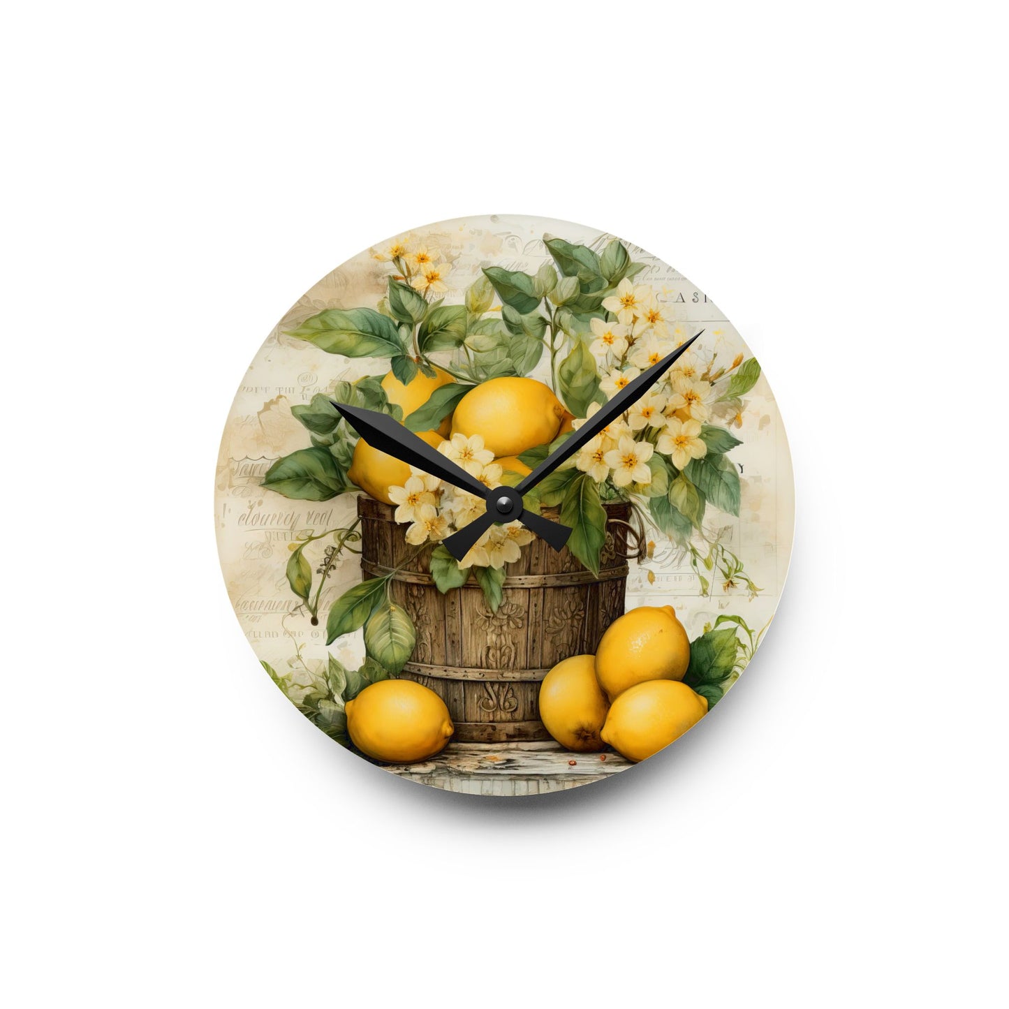 Lemon Display Acrylic Wall Clock