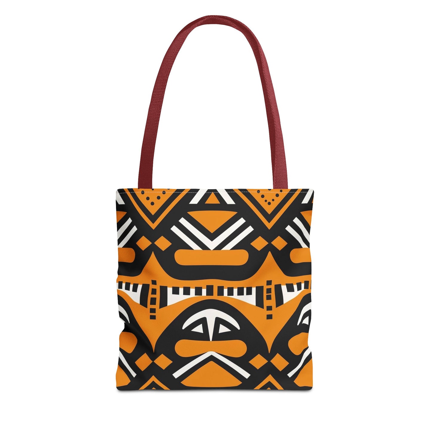 Tote Bag - Tribal Black & Orange Print