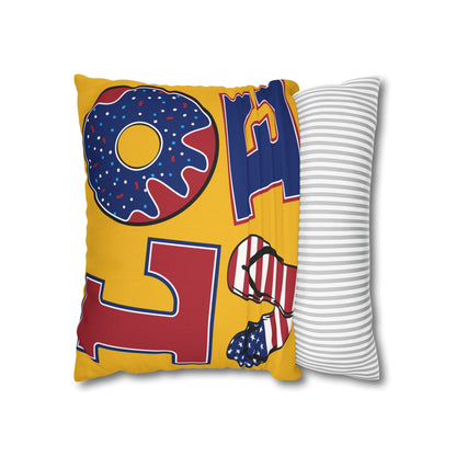 Love for USA Spun Polyester Square Pillowcase