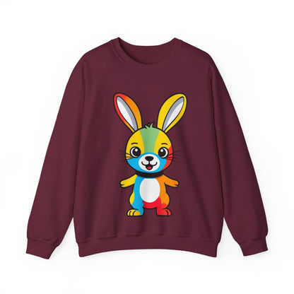 Multicoloured Bunny Unisex Heavy Blend™ Crewneck Sweatshirt