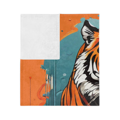 Velveteen Blanket - Tiger Print