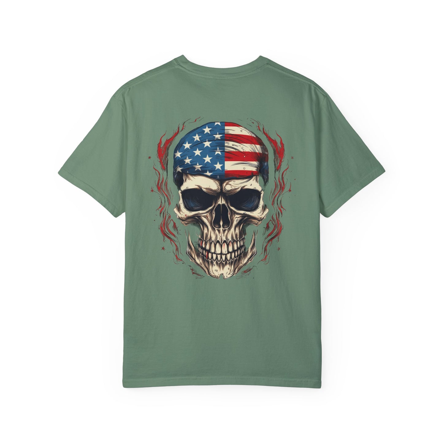 Unisex Garment-Dyed T-shirt USA FLAG