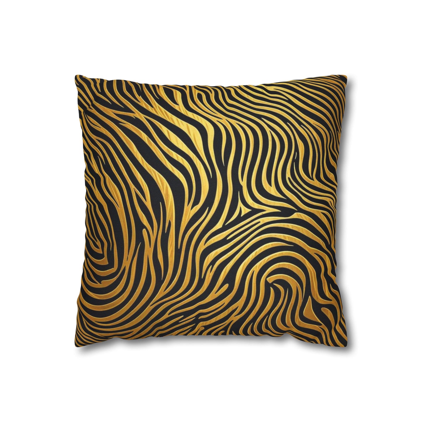 Pillowcase Gold & Black Modern Design